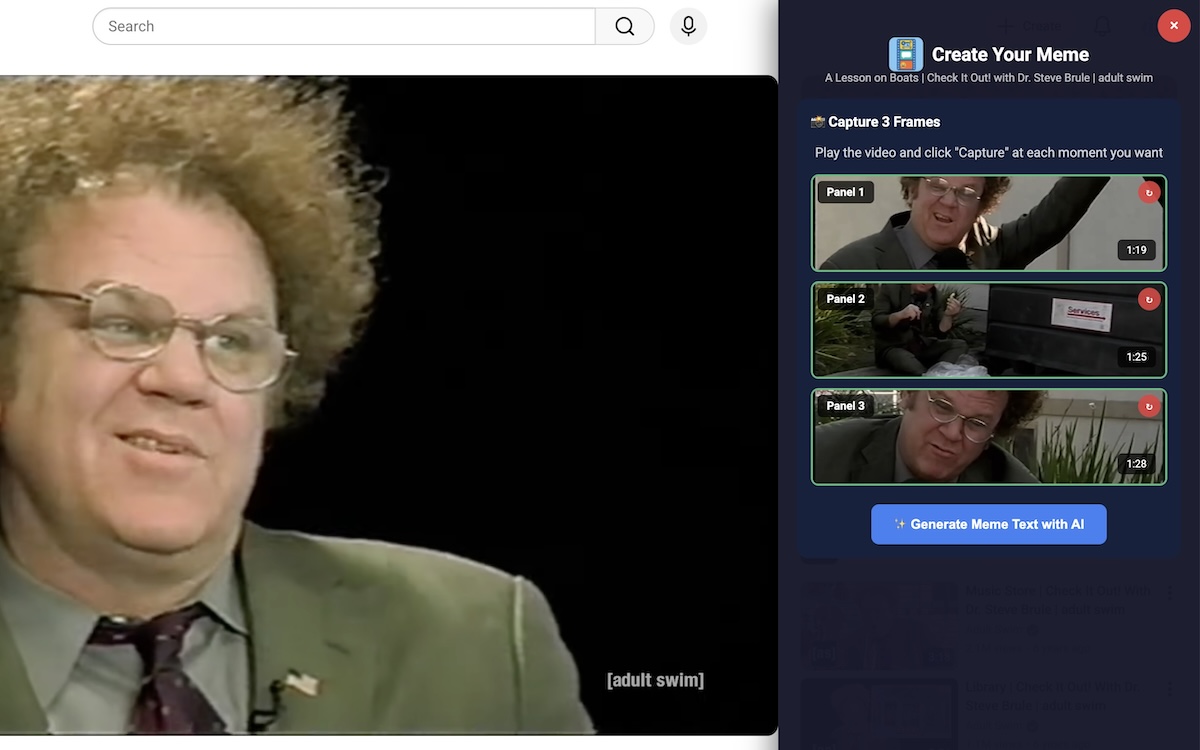 3 Panel Meme Creator